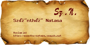 Szánthó Natasa névjegykártya